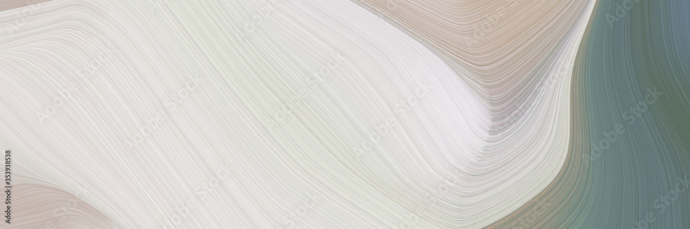 Poster abstract dynamic horizontal header with light gray, dim gray and gray gray colors. fluid curved flowing waves and curves for poster or canvas