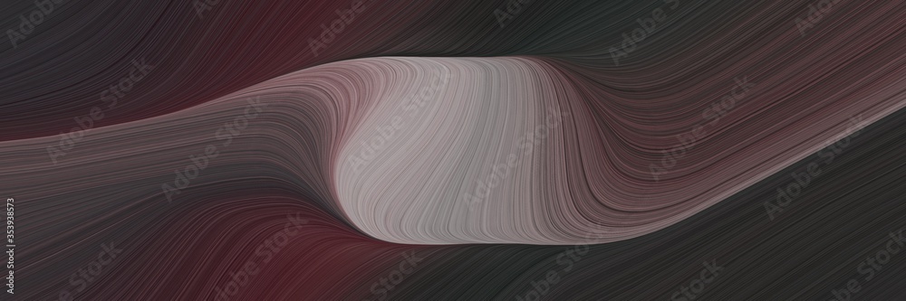 Aufkleber abstract decorative header with very dark violet, gray gray and dim gray colors. fluid curved flowin