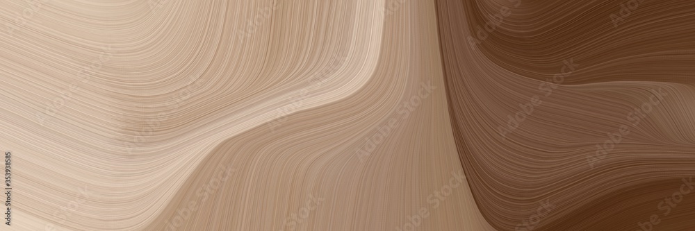 Leinwandbilder abstract artistic banner with rosy brown, tan and old mauve colors. fluid curved lines with dynamic 