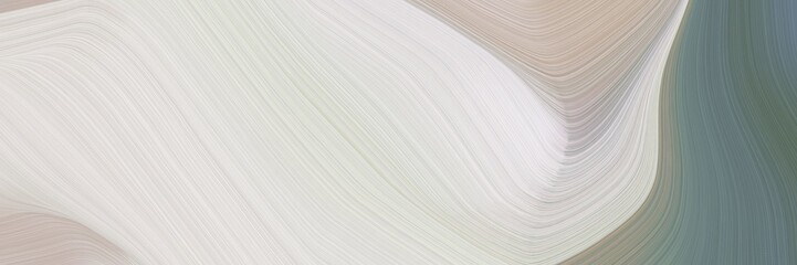 abstract dynamic horizontal header with light gray, dim gray and gray gray colors. fluid curved flowing waves and curves for poster or canvas