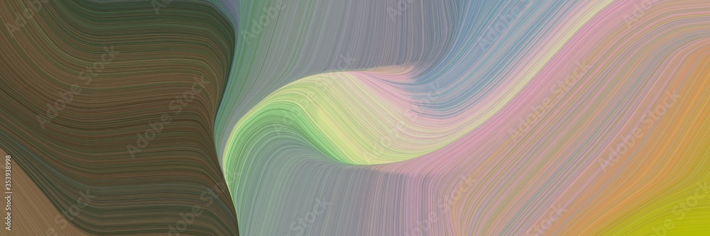 Poster abstract surreal horizontal banner with rosy brown, dark olive green and dark slate gray colors. flu