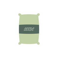 Plant seeds in a pouch flat vector illustration