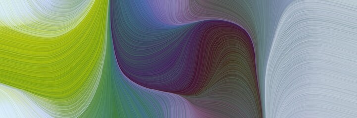 abstract modern horizontal header with ash gray, very dark violet and pastel blue colors. fluid curved lines with dynamic flowing waves and curves for poster or canvas