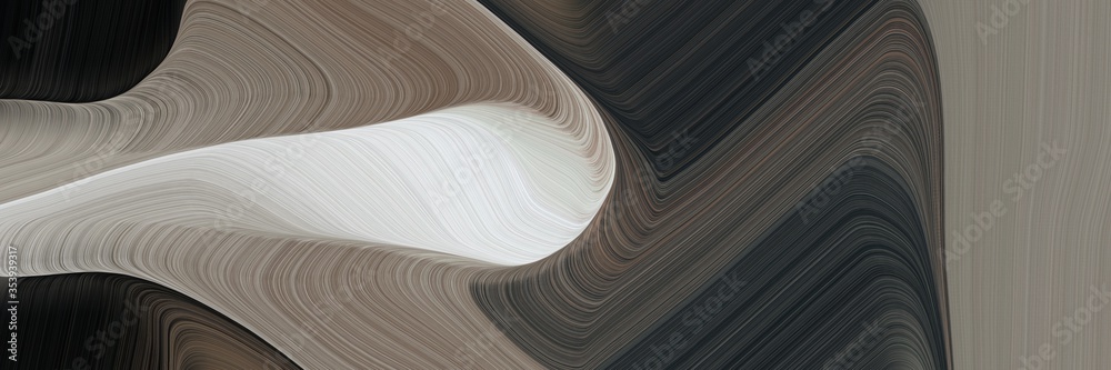 Poster abstract modern header with dim gray, light gray and very dark blue colors. fluid curved flowing wav