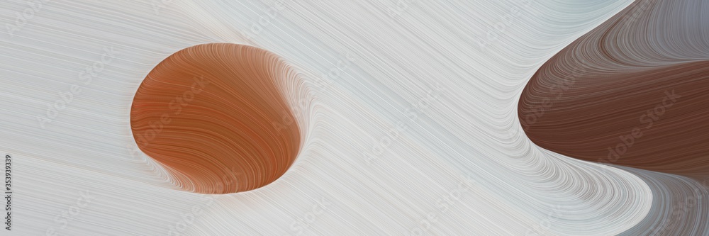 Aufkleber abstract decorative header design with pastel gray, brown and dim gray colors. fluid curved lines wi