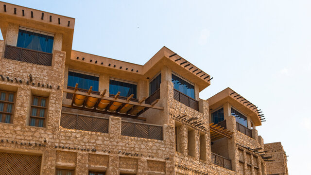 Arab construction in Souq Waqif, Doha, Qatar. Traditional building.