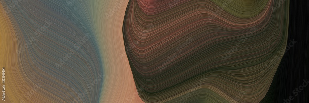 Aufkleber abstract dynamic banner design with old mauve, dark slate gray and pastel brown colors. fluid curved lines with dynamic flowing waves and curves for poster or canvas