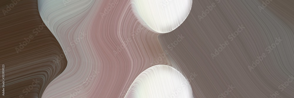 Leinwandbilder abstract decorative horizontal header with old lavender, linen and old mauve colors. fluid curved lines with dynamic flowing waves and curves for poster or canvas