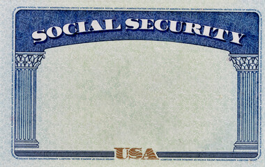 Blank US Social Security Background - 353939570