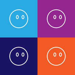 Muted emoji outline icon. Signs and symbols can be used for web, logo, mobile app, UI, UX
