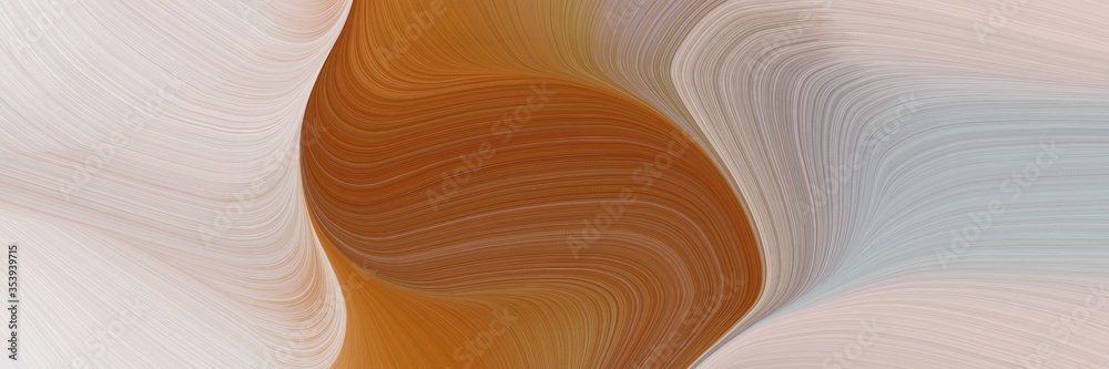 Aufkleber abstract colorful horizontal header with silver, pastel gray and brown colors. fluid curved flowing 