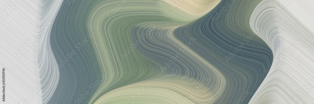 Leinwandbilder abstract surreal header with gray gray, light gray and dark slate gray colors. fluid curved lines with dynamic flowing waves and curves for poster or canvas