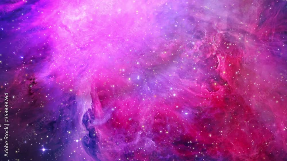 Wall mural exploring outer space galaxy traveling inside the orion nebula area. space flight into deep space. 4