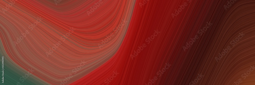 Fototapete abstract moving designed horizontal banner with chocolate, saddle brown and very dark pink colors. f