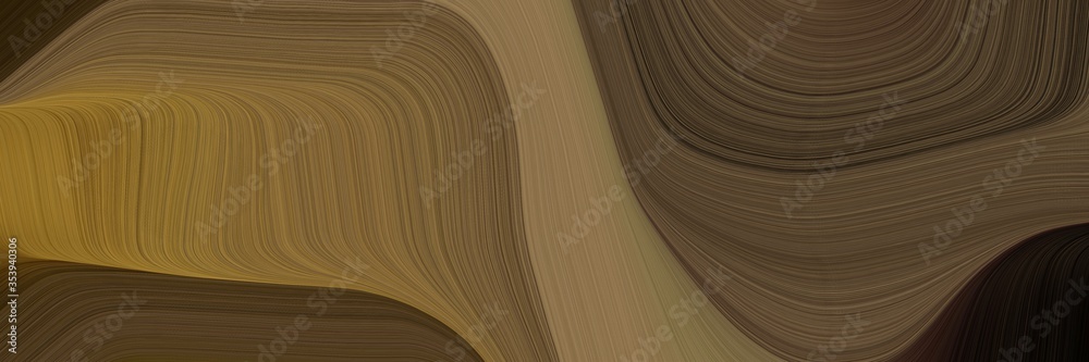 Poster abstract surreal header with dark olive green, old mauve and pastel brown colors. fluid curved flowi