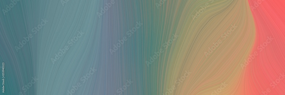 Poster abstract moving banner with slate gray, light coral and rosy brown colors. fluid curved flowing waves and curves for poster or canvas