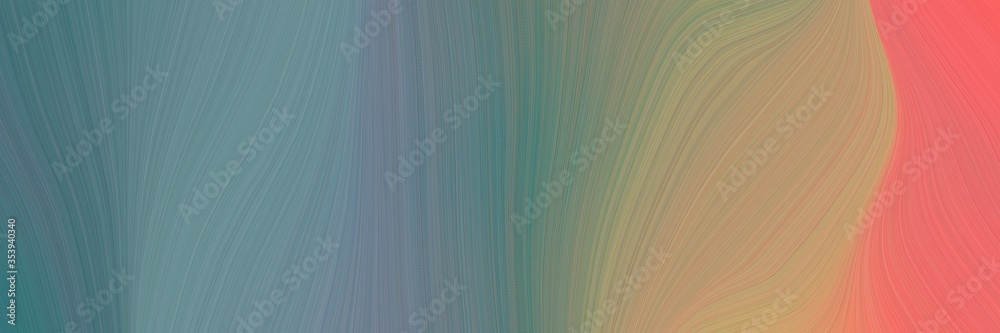 Aufkleber abstract modern header design with slate gray, dark salmon and rosy brown colors. fluid curved flowi