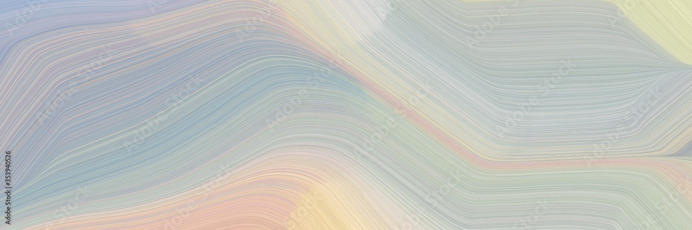 Fototapete abstract modern banner with silver, wheat and dark gray colors. fluid curved lines with dynamic flow