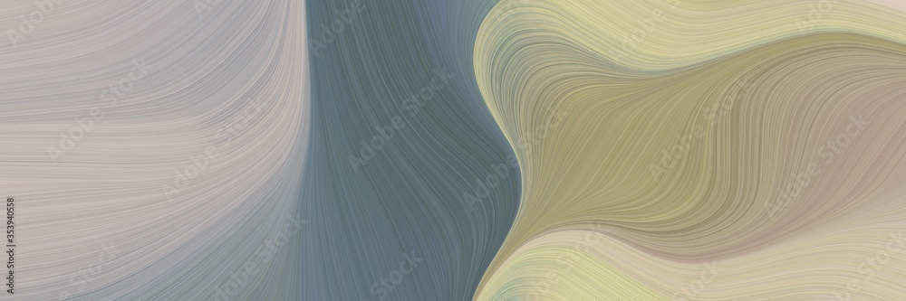 Aufkleber abstract modern banner design with dark gray, dim gray and silver colors. fluid curved lines with dynamic flowing waves and curves for poster or canvas