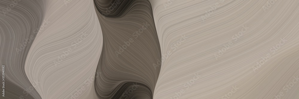 Aufkleber abstract artistic horizontal banner with dark gray, dark slate gray and dim gray colors. fluid curve