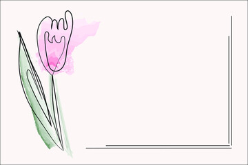 Trendy art cards with simple wildflowers floral elements. Template for greetings, invitations, cards, or save the date