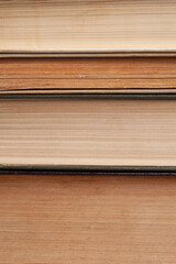 yellowed pages of an old book close-up