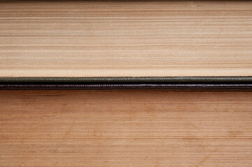  yellowed pages of an old book close-up