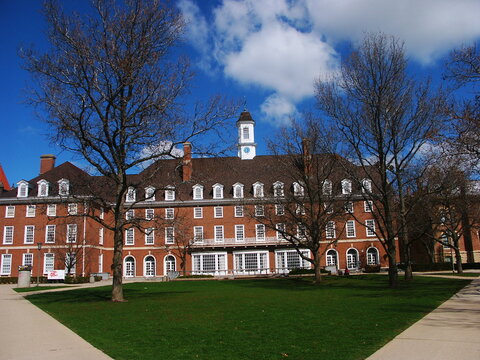 University Of Illinois At Urbana Champaign Campus Building In Winter