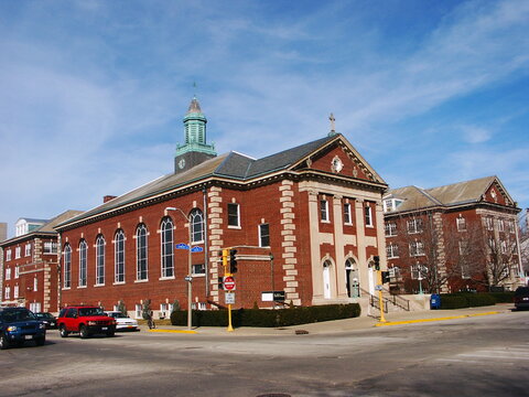 University Of Illinois At Urbana Champaign Campus Building In Winter