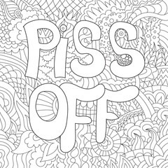 Adult Coloring Book / Swear Words / Antistress / Zentangle/ Piss off