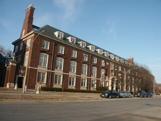 University of Illinois at Urbana Champaign campus building in winter in 2003