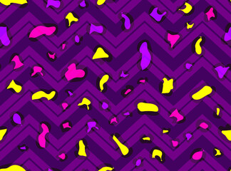 Animal print, leopard skin seamless pattern. Trendy colors