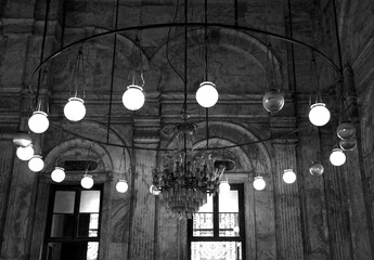 Interior of Mohamed Ali Alabaster Mosque in Citadel of Cairo