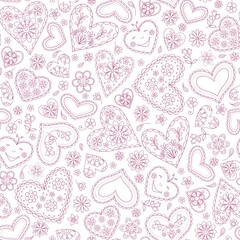 seamless  abstract   background with hearts