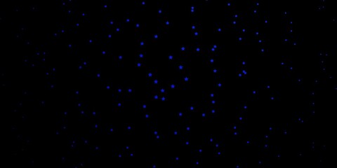 Dark BLUE vector background with colorful stars. Colorful illustration with abstract gradient stars. Design for your business promotion.