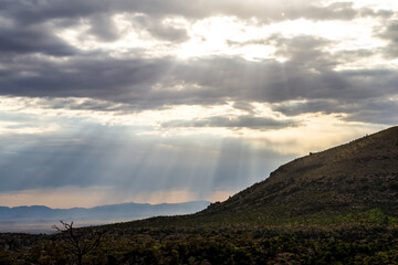 Obraz na płótnie Canvas mountain landscape with blue sky in the chiricahua mountains, Arizona