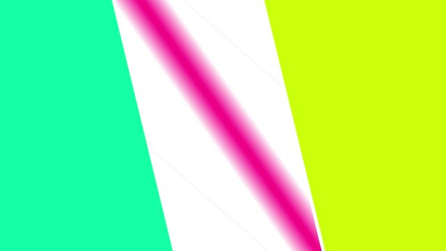 Animation of 2D geometric shapes. Movement of colored rectangles