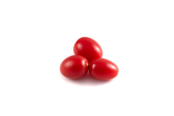 cherry tomatoes isolated on white