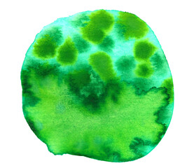 Blue and green abstract colorful watercolor background.