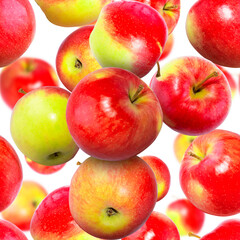 Red apples. Seamless texture with red apples.
