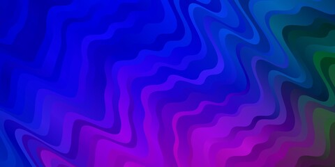 Dark Pink, Blue vector texture with circular arc. Abstract illustration with gradient bows. Pattern for commercials, ads.