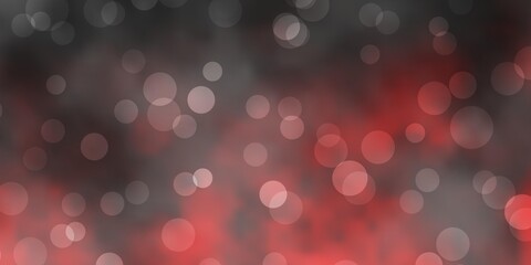 Dark Red vector pattern with spheres. Modern abstract illustration with colorful circle shapes. New template for a brand book.