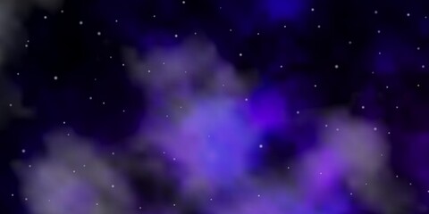 Dark Purple, Pink vector pattern with abstract stars. Blur decorative design in simple style with stars. Theme for cell phones.