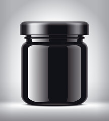 Glass Jar Mockup on Background. 