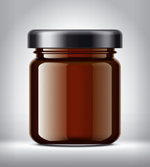 Glass Jar Mockup on Background. 
