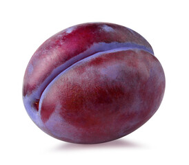 Plum isolated on white background with clipping path
