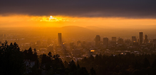 Fototapeta na wymiar Downtown City of Portland Oregon