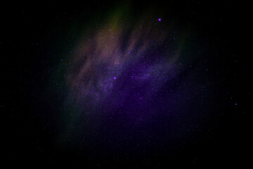 Detailed Starts in the Night sky. Dark mode background with northern lights or nebula style colours...