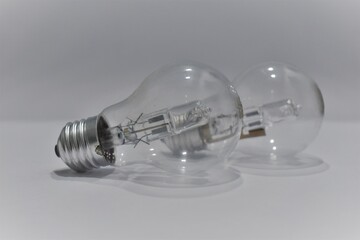 two light bulb with white background