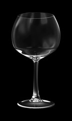 Drink Glass isolated on black background